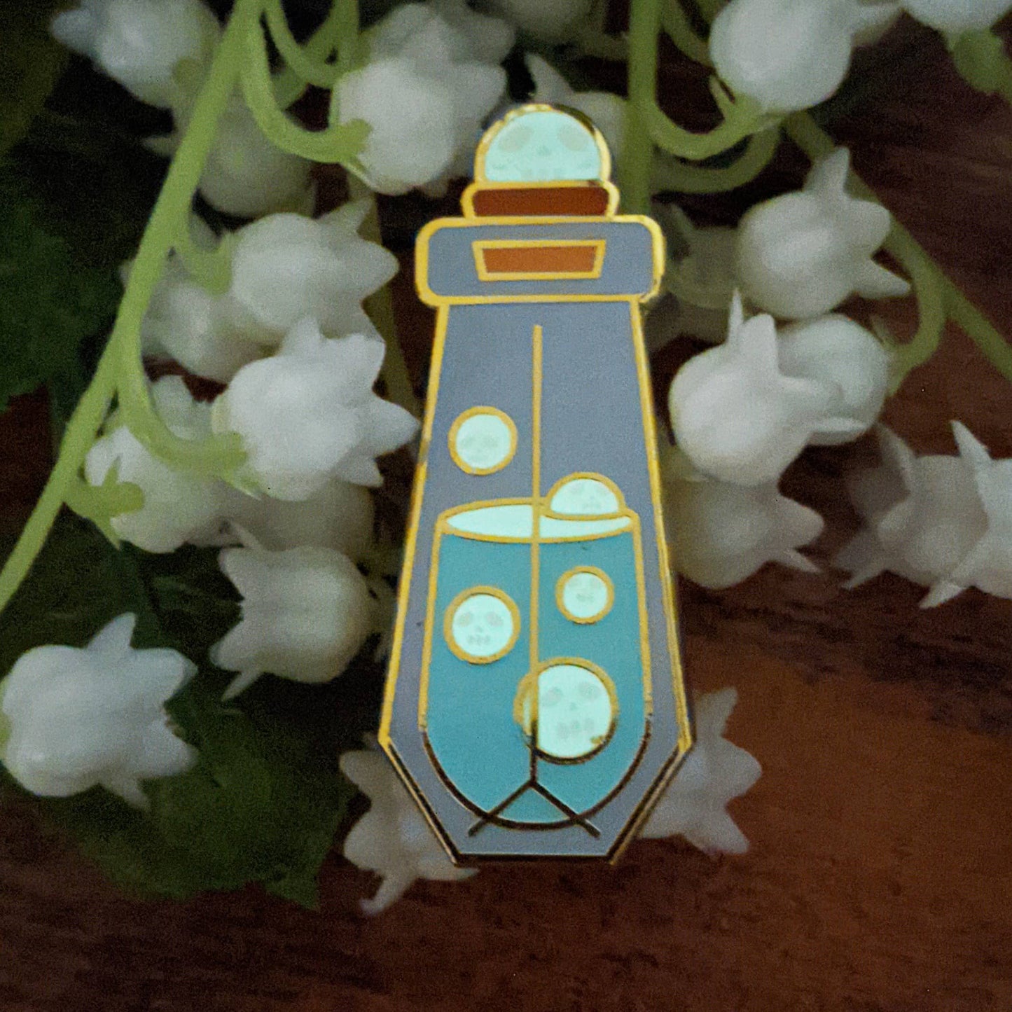 Spooky White Vial Enamel Pin