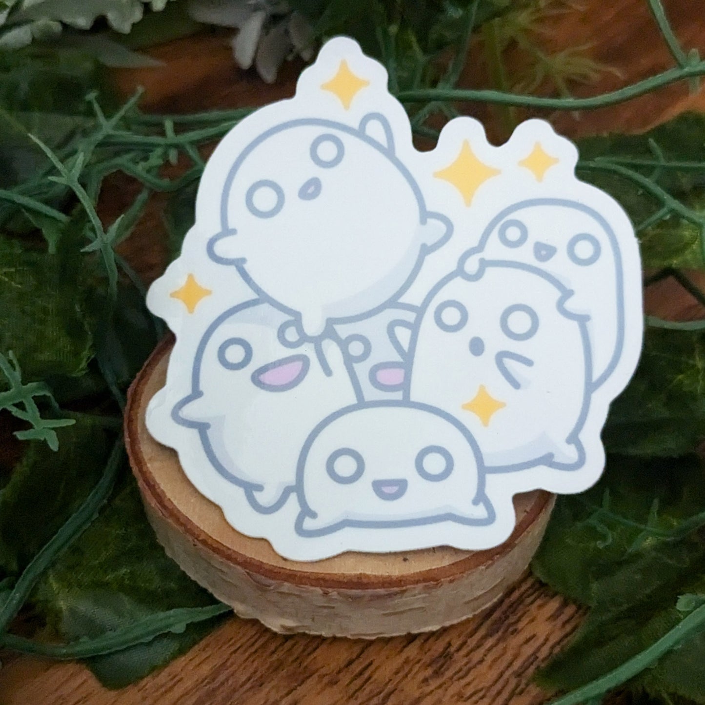 Happy Floating Souls Glossy Vinyl Sticker