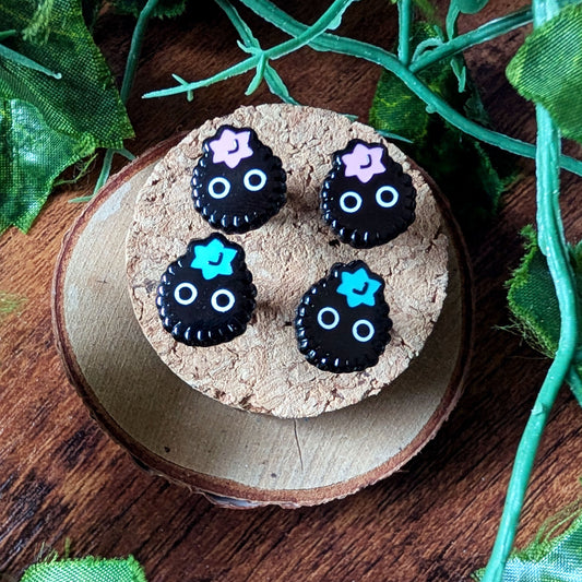 Sugar Soot Spirit Enamel Earring Stainless Steel Studs