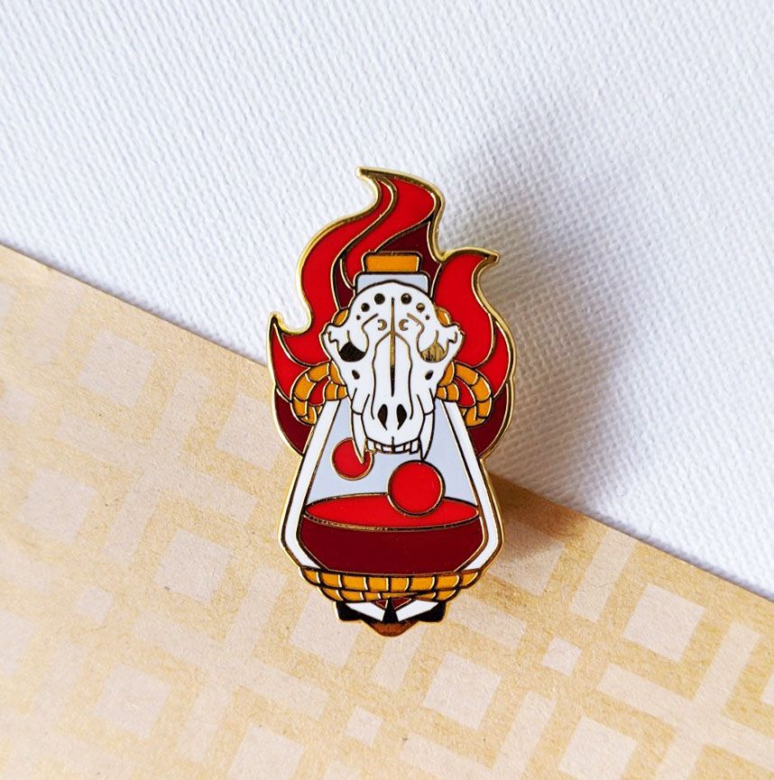 Fury (Wolf Skull) Dark Arts Potion Bottle Hard Enamel Pin