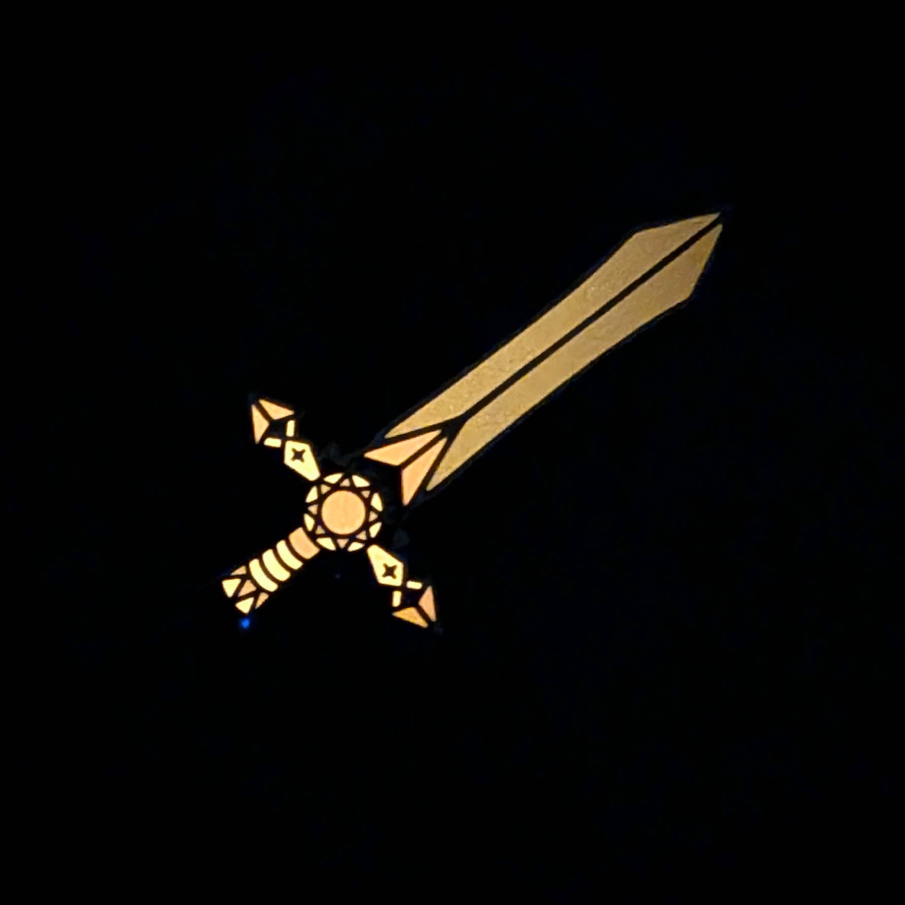 Sun Sword Glowing Yellow in the dark