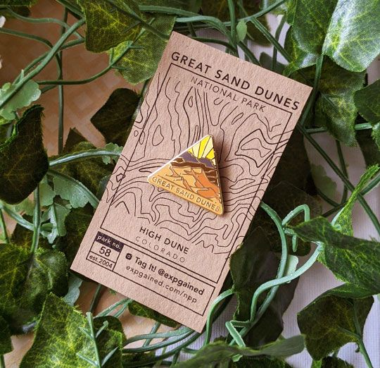 Pin Shape Sand Great Sand Dunes National Park Hard Enamel Pin - EXP Gained | ShopCo